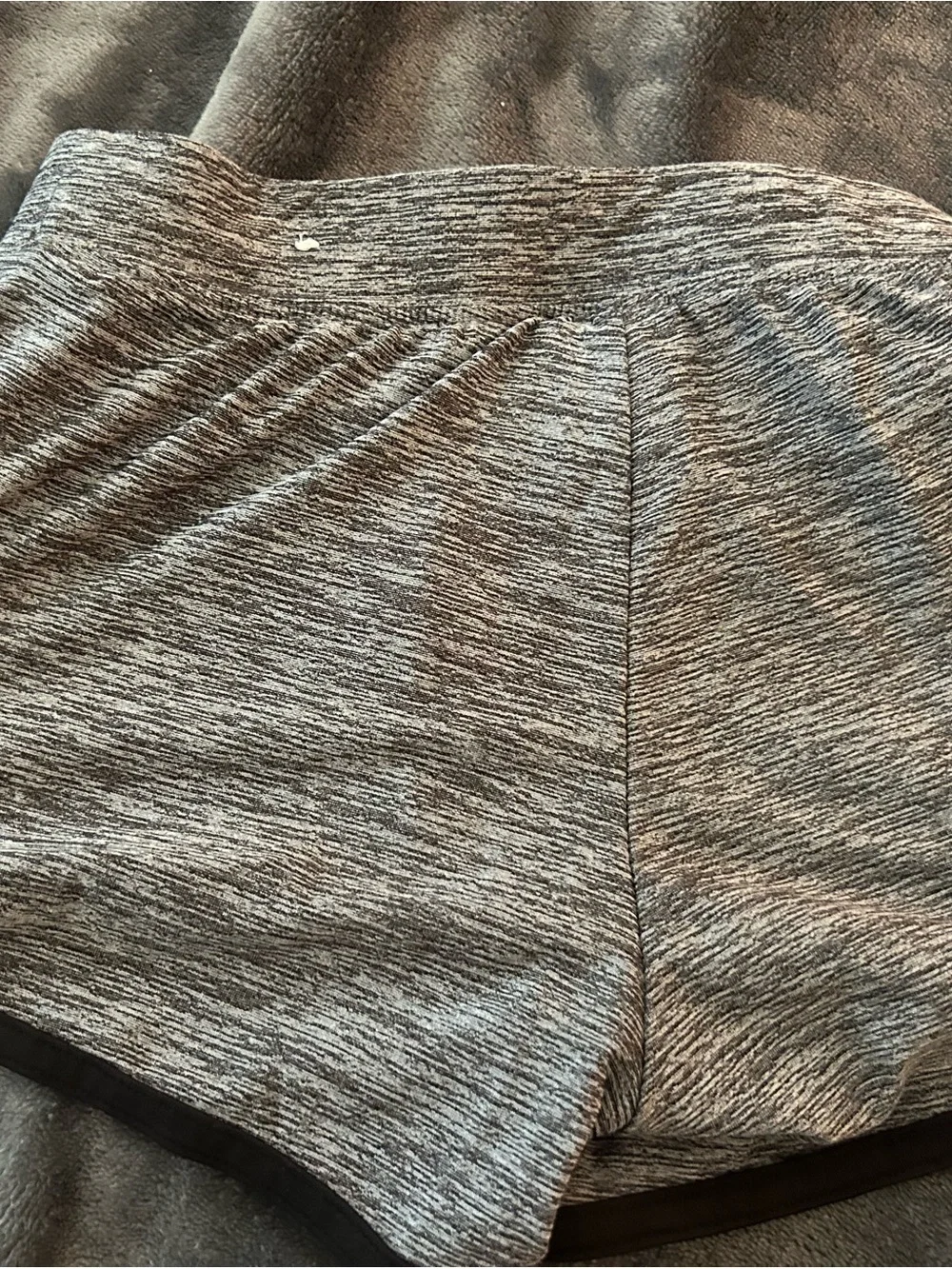 Justice Gray Marled Athletic Shorts with Black Trim